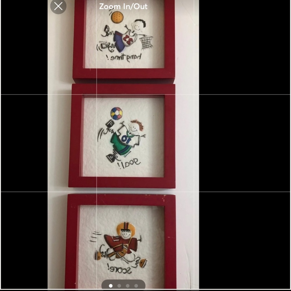 Boys wall decor sports pictures